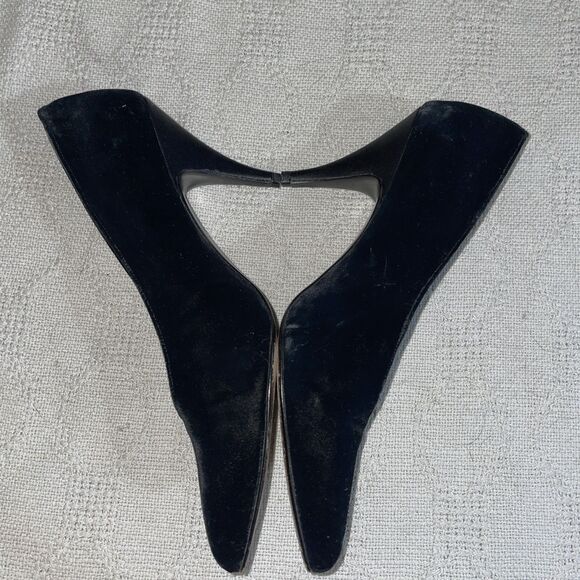 Stuart Weitzman Women’s Dress Pumps Size 7.5 B Black Velvet Going Out Party - Picture 5 of 12